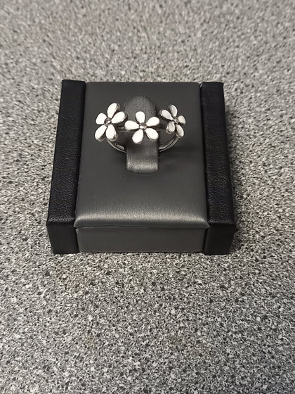 Silver Flower Ring Size-L 1/2