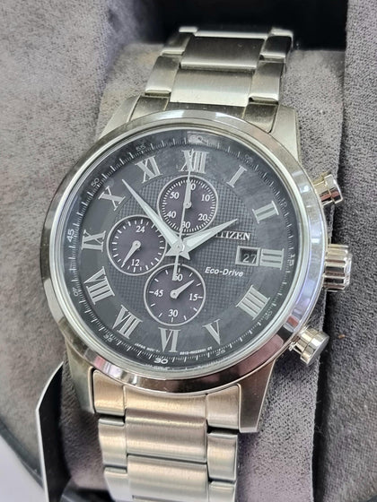 Citizen Men's Chronograph Eco Drive Silver Stainless Steel Watch CA0611-50E