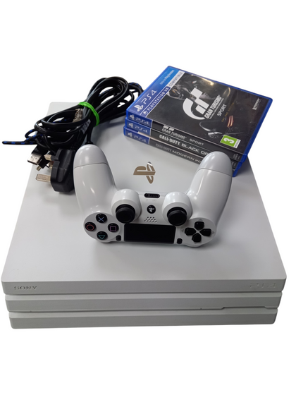 Sony Playstation 4 Pro 1TB White Package With 3 Games