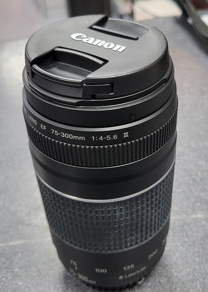 Canon EF 75-300mm f/4-5.6 III Black Lens