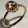 9CT Rose Gold Ring with Champagne Stone Size Q
