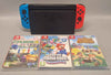 Switch Console, 64gb OLED + Neon Red/Blue Joy-Con, Boxed with 3 games