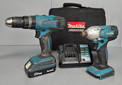 Makita HP457D 18V Cordless Combi Drill & Makita TD127D Impact driver