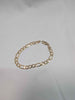 9ct Yellow Gold Thin 3-In-1 Figaro Bracelet - 7" Long - 5.07 Grams