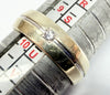 9ct Yellow gold wedding band ring with diamond size T
