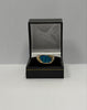14ct Gents Gold Ring, Blue/Green stone ( Size T ) 9.42g - ** Hallmarked **