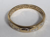 Beautiful 9CT Yellow Gold Band Ring With Footprint Design And Inscription - 2.05g - Size U - Hallmarked