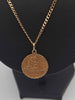 9ct Yellow Gold Curb Chain With St.Christopher Pendant - 20" Long - 7.91 Grams