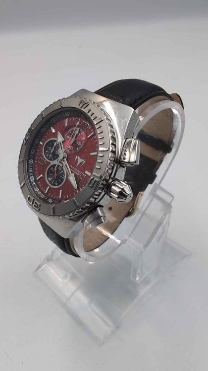 Techomarine Cruise TW115175 Chronograph Quartz Divers Style Watch - Red Dial - Unboxed