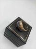 9ct 7.2g Mens Black Stone Ring 375 Hallmarked Size Z+2 With Box