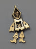 9CT Diamond Clown Pendant