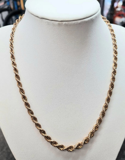 9ct Gold Twist Chain 17