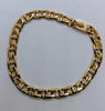 585 14CT, YELLOW GOLD, MARIAN STYLE Bracelets, 9", 16.75G, BOXED
