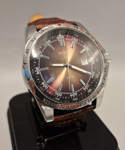 Guess MPH Watch W10231G2 Brown Strap Boxed with lifetime battery