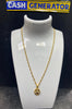 21ct Gold Chain and Black Bead Set 7.05g 24"