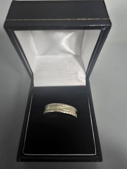 9CT White Gold Ring 375 2.8G Size T