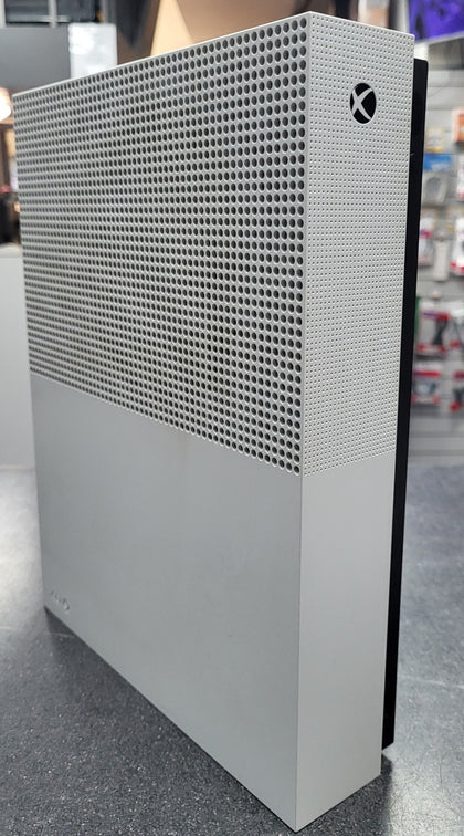 Xbox One S Console, 1TB, White, Unboxed With Blue PowerA Pad