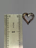 9ct Yellow & White Gold Diamond Heart Pendant