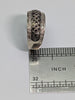 9ct White Gold Diamond and Black Stone Patterned Ring