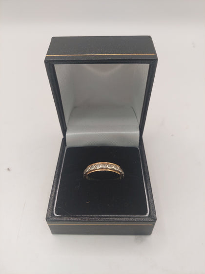 9k Gold Ring with stones 2.0G Hallmarked(375)&Tested Size N