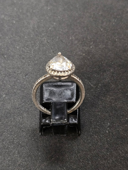 Pandora Pear Halo Ring - size 52