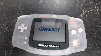 Nintendo Game Boy Advance Console Transparant Clear, White Battery