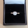 9ct White Gold Ring With Cubic Ziconia Stone - 1.37G - Size K - Hallmarked