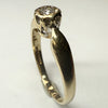 9ct yellow gold solitaire diamond ring size L