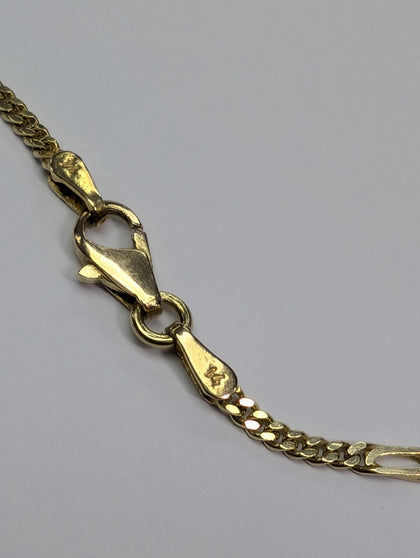 14CT GOLD FIGARO CHAIN