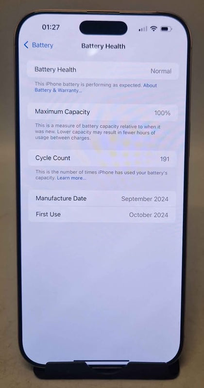 Apple iPhone 16 Pro Max 256GB Desert Titanium, Unlocked 100% BH