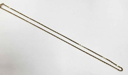 9ct Yellow Gold Box Link Chain - 8.82G - 22