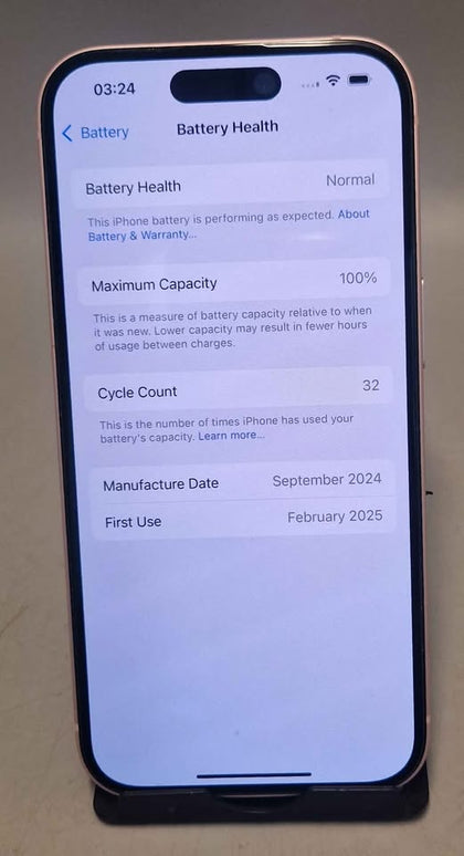 Apple iPhone 15 128GB Pink, Unlocked 100% BH
