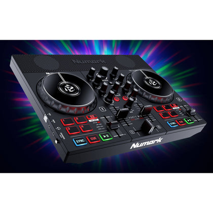 Numark Party Mix Live DJ Controller With Built-in Light Show & Speakers.