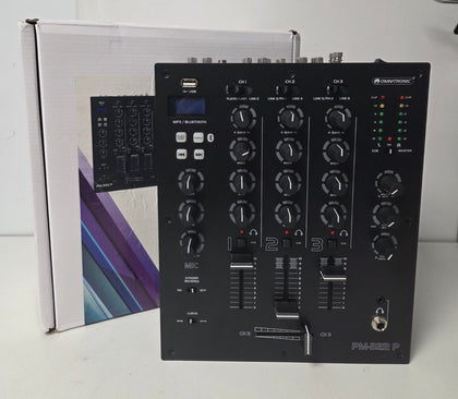 OMNITRONIC PM-322P 3-Channel DJ Mixer boxed with Lead