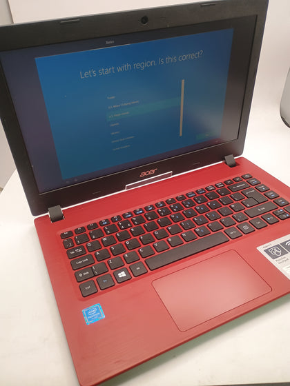 Acre Aspire 3 15.6in 4gb/128gb Intel Pentium Red Laptop