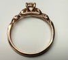 9CT ROSE GOLD RING WITH DIAMOND SIZE P