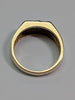 gents 9ct gold coffin cluster diamond ring
