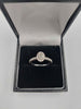 18ct 3.2g White Gold Vera Wang Love Ring With 0.58 Oval Diamond Size M