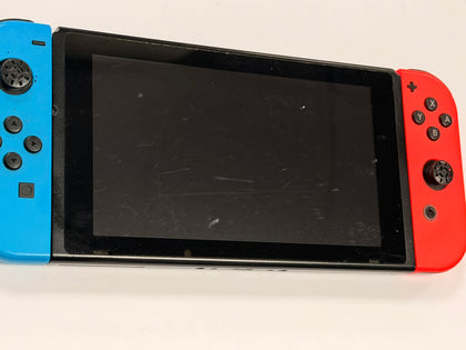 Nintendo switch console red and blue joycons