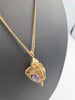 9ct Yellow Gold Marnier Chain W/ Amethyst Citrine Smoky Quartz 3 Sided Lantern Pendant - 18.98 Grams - 18" Long