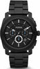 Men Fossil Chronograph Black Stainless Steel Watch fs4552