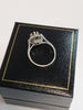 18CT White Gold Ring with Blue & Clear Stones - Size J - 3.71g total - Hallmarked