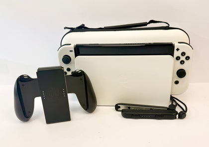 Switch Console, 64GB OLED + White Joy-Con, Unboxed