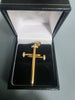 18CT Gold Cross Pendent 7.3G 1.5'' IN LENGTH