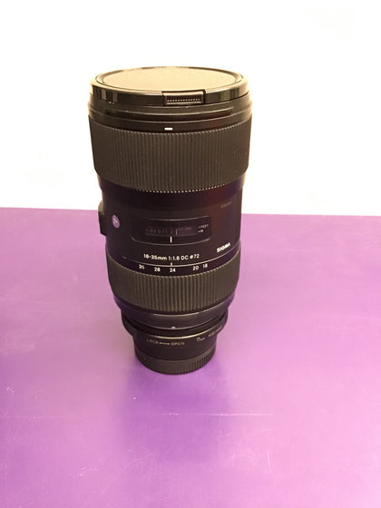 Sigma 18-35mm lens - for Nikon F mount. Includes adaptor.