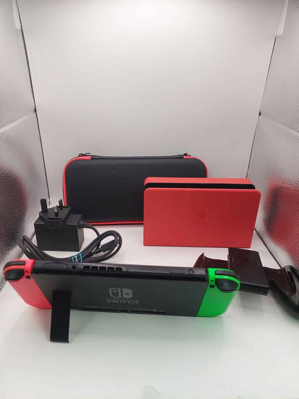 Nintendo Switch 32GB with Mixed Joycons(loose) includes Red Mario Dock and Charger