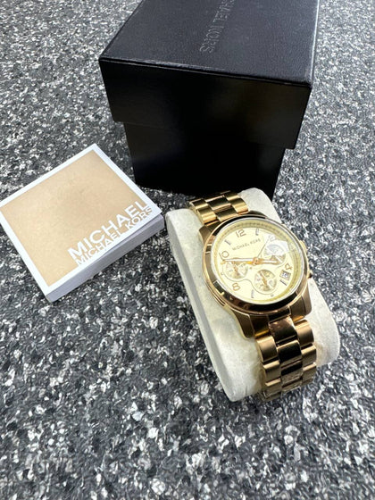 Michael Kors Runway Ladies' Gold Tone Bracelet Watch MK7323 ** Collection Only - Wythenshawe **