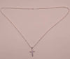 *BRAND NEW* 925 STERLING SILVER CHAIN WITH LILAC CROSS 22" 18.8G, BOXED