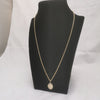 9K Gold Necklace with Flower Design Locket, Hallmarked 375, Size: 18"