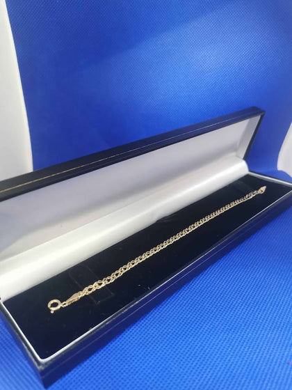 9K Gold Chain Bracelet (375 Hallmarked & Tested) Weight: 2.8g, 7